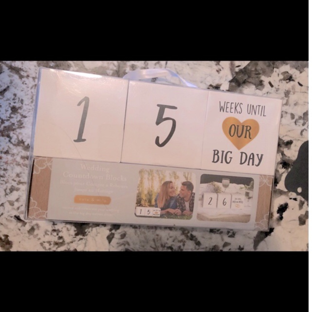 Kate and Milo Wedding Countdown Blocks